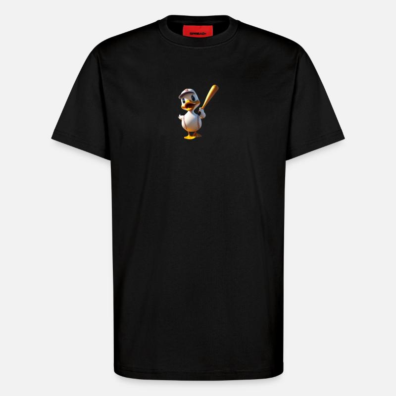 Baseball Ente - T-Shirt - made by SPREAD - SOLID BLACK