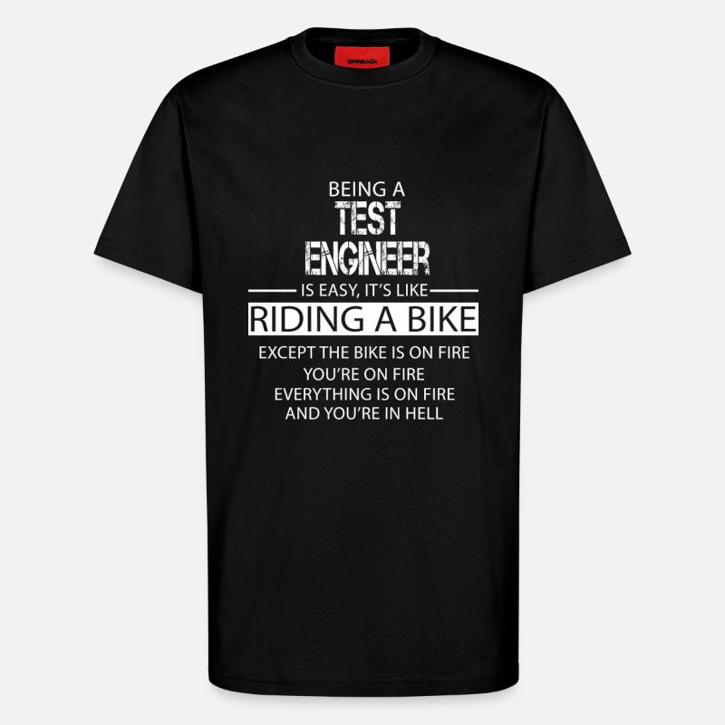 Test Engineer - T-Shirt - made by SPREAD - SOLID BLACK