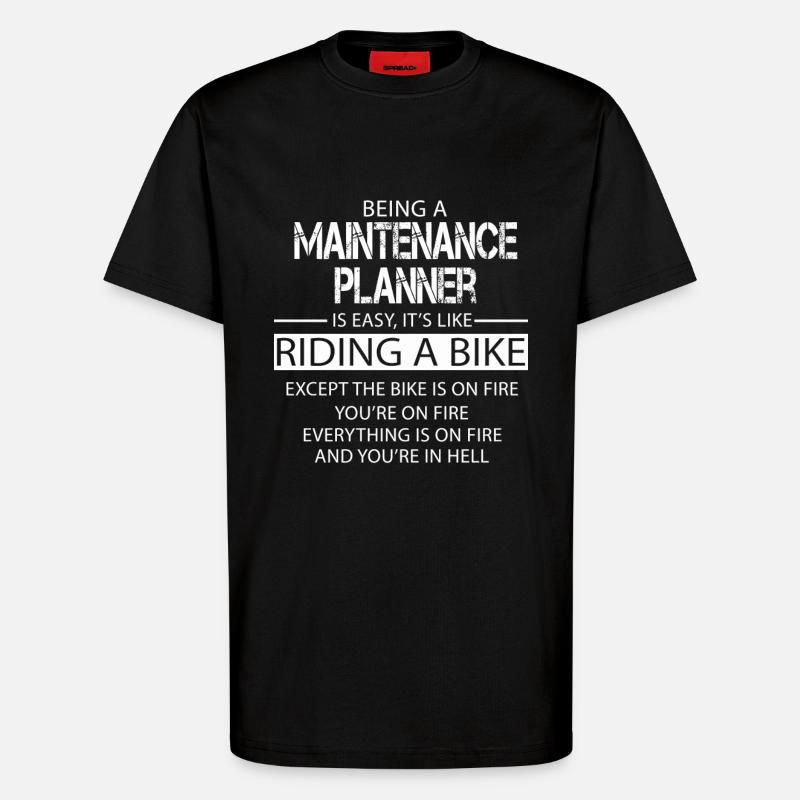 Maintenance Planner - T-Shirt - made by SPREAD - SOLID BLACK