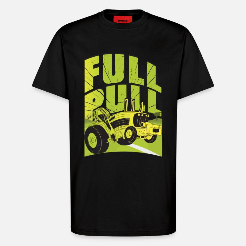 Traktor Pulling - T-Shirt - made by SPREAD - SOLID BLACK