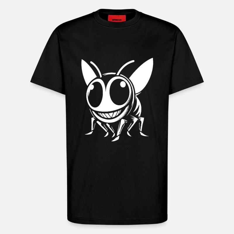 Funny Wasp Design – Comic Fun - T-Shirt - made by SPREAD - SOLID BLACK