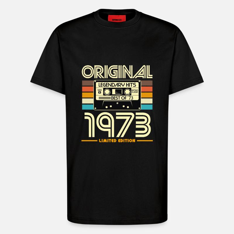 Original 1973 – Begrenzte Retro-Hits - T-Shirt - made by SPREAD - SOLID BLACK