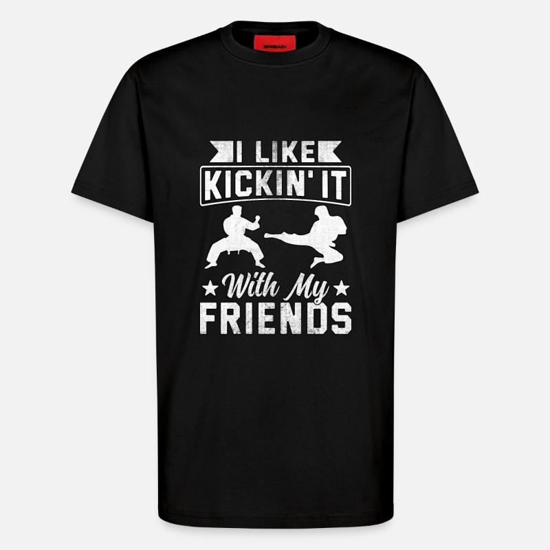J’aime m’amuser avec mes amis - T-shirt bio décontracté fabriqué en UE - SOLID BLACK