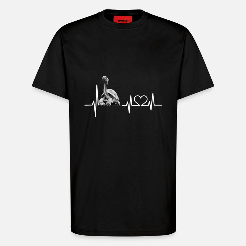 Turtle - T-Shirt - made by SPREAD - SOLID BLACK
