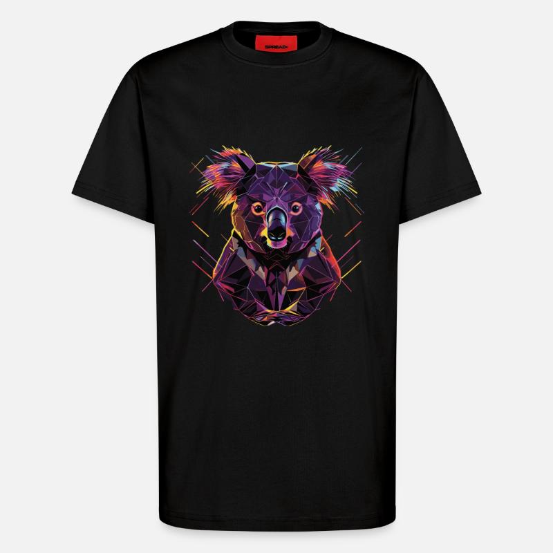 Koala - T-Shirt - made by SPREAD - SOLID BLACK
