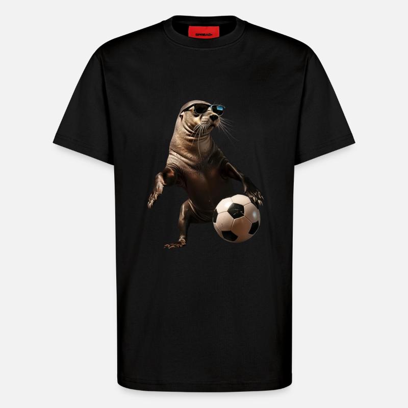 Seelöwe - T-Shirt - made by SPREAD - SOLID BLACK