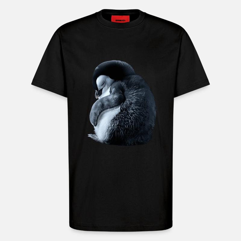 Pinguin - T-Shirt - made by SPREAD - SOLID BLACK