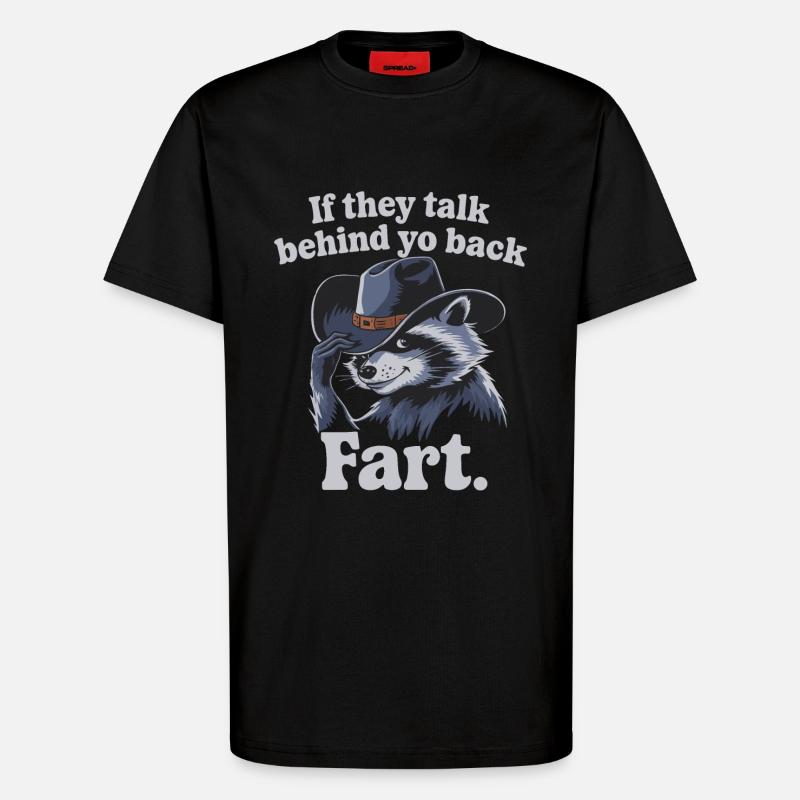 Waschbär - T-Shirt - made by SPREAD - SOLID BLACK