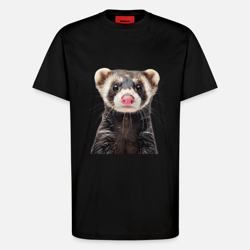 Frettchen - T-Shirt - made by SPREAD - SOLID BLACK
