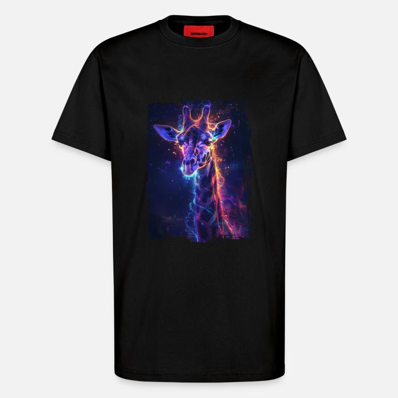 Giraffe - T-Shirt - made by SPREAD - SOLID BLACK
