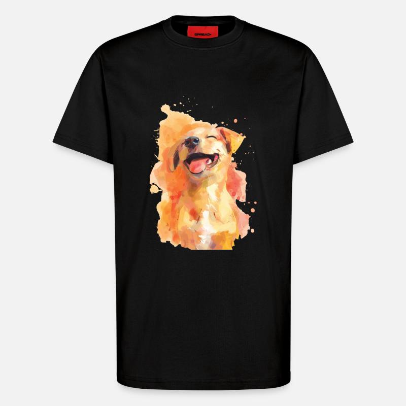 Hund - T-Shirt - made by SPREAD - SOLID BLACK