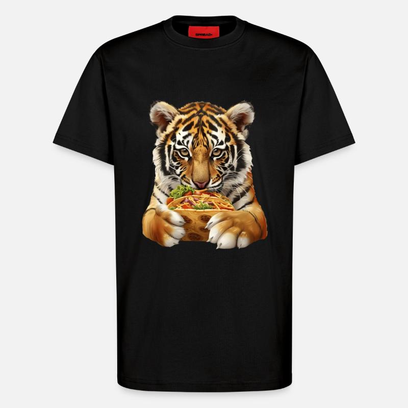 Tiger - T-Shirt - made by SPREAD - SOLID BLACK