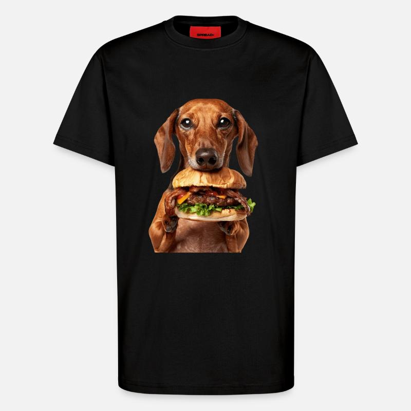 Dackel - T-Shirt - made by SPREAD - SOLID BLACK