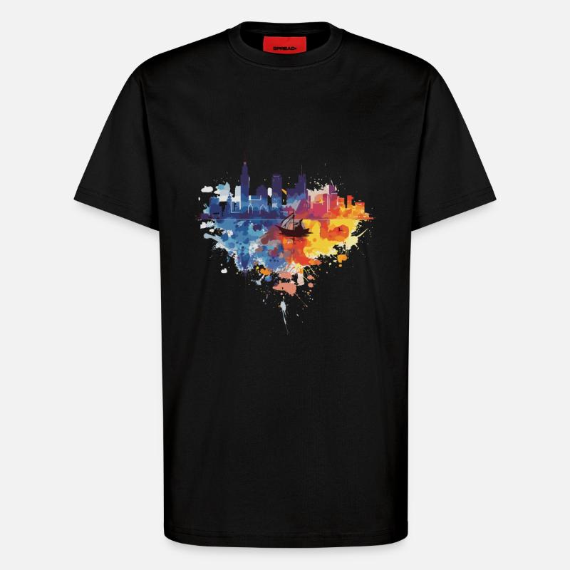 Gdynia - T-shirt bio décontracté fabriqué en UE - SOLID BLACK