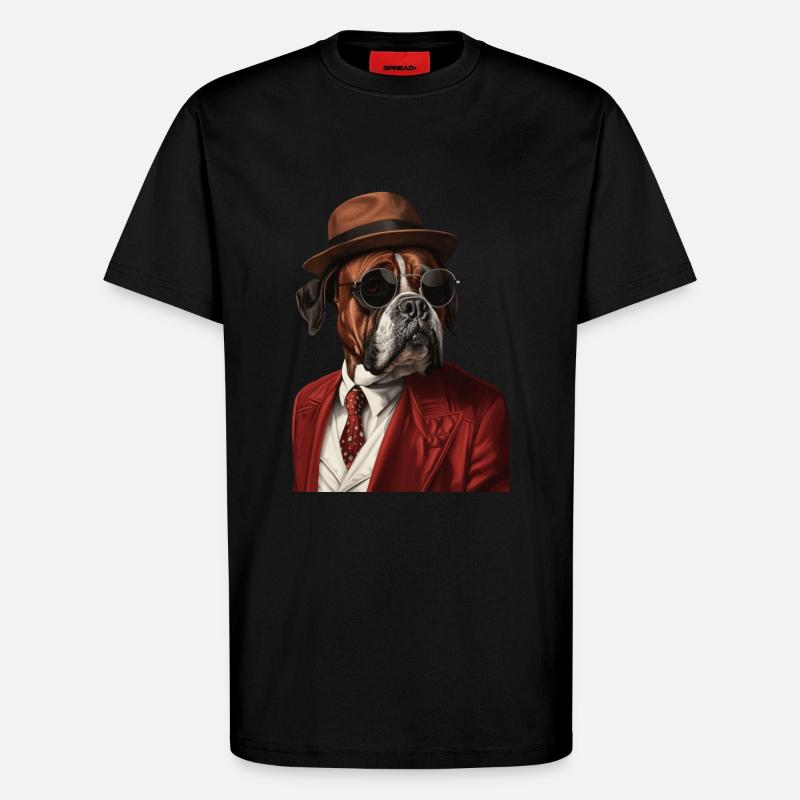 Boxer - T-Shirt - made by SPREAD - SOLID BLACK