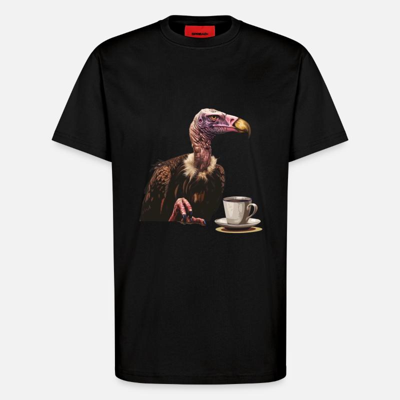 Vulture Kaffee - T-Shirt - made by SPREAD - SOLID BLACK