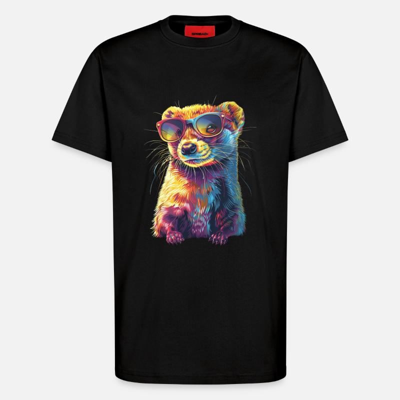 Wiesel - T-Shirt - made by SPREAD - SOLID BLACK