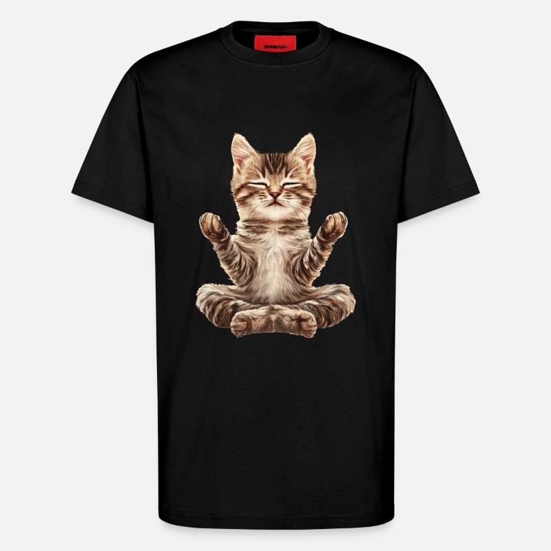 Katze - T-Shirt - made by SPREAD - SOLID BLACK