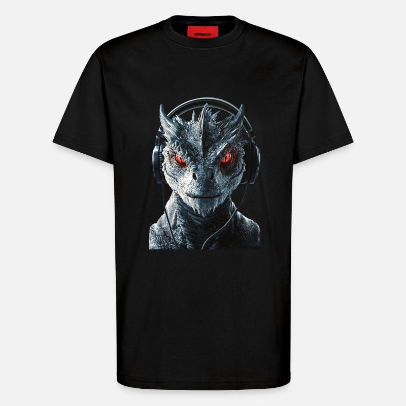 Drachen - T-Shirt - made by SPREAD - SOLID BLACK