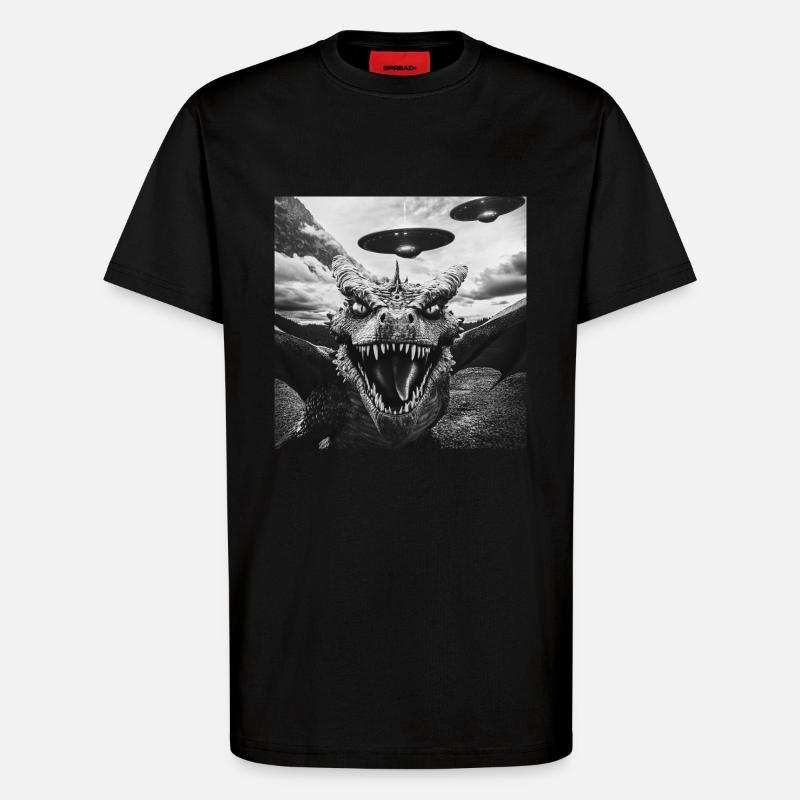 Drachen - T-Shirt - made by SPREAD - SOLID BLACK