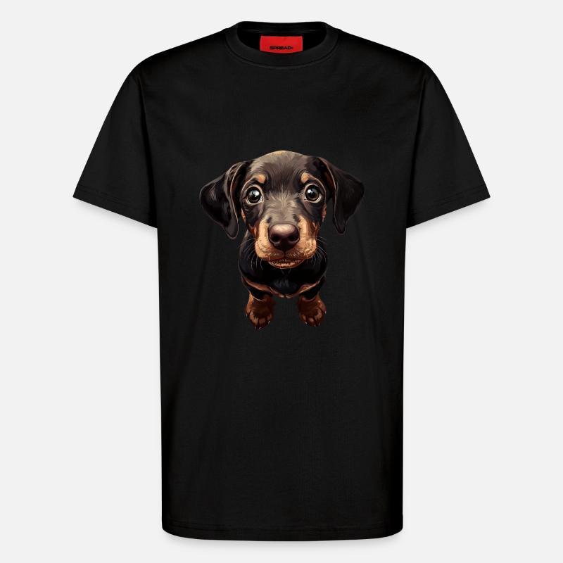 Dobermann - T-Shirt - made by SPREAD - SOLID BLACK