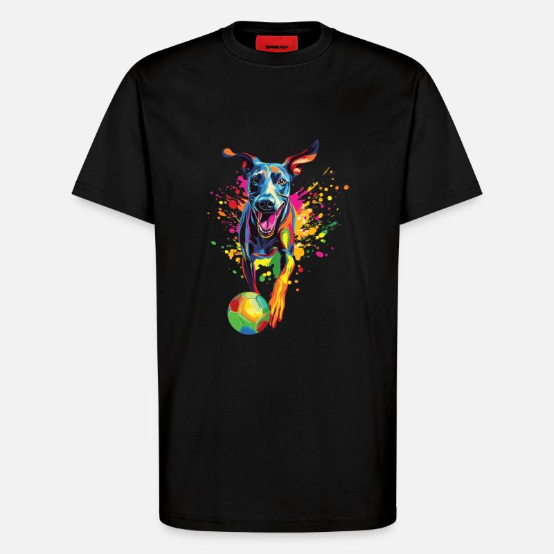 Windhund - T-Shirt - made by SPREAD - SOLID BLACK