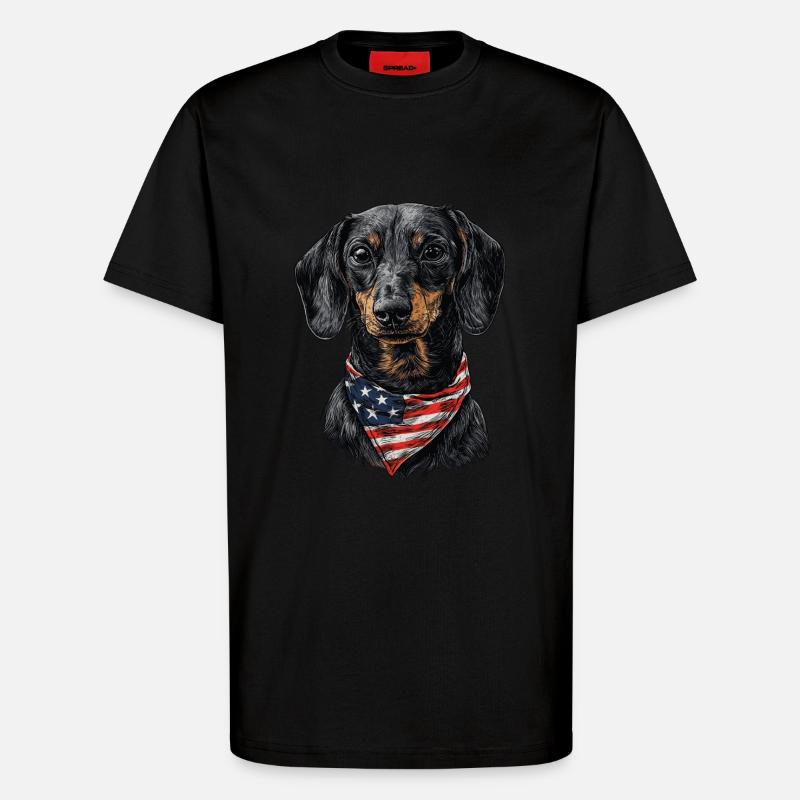 Dackel - T-Shirt - made by SPREAD - SOLID BLACK