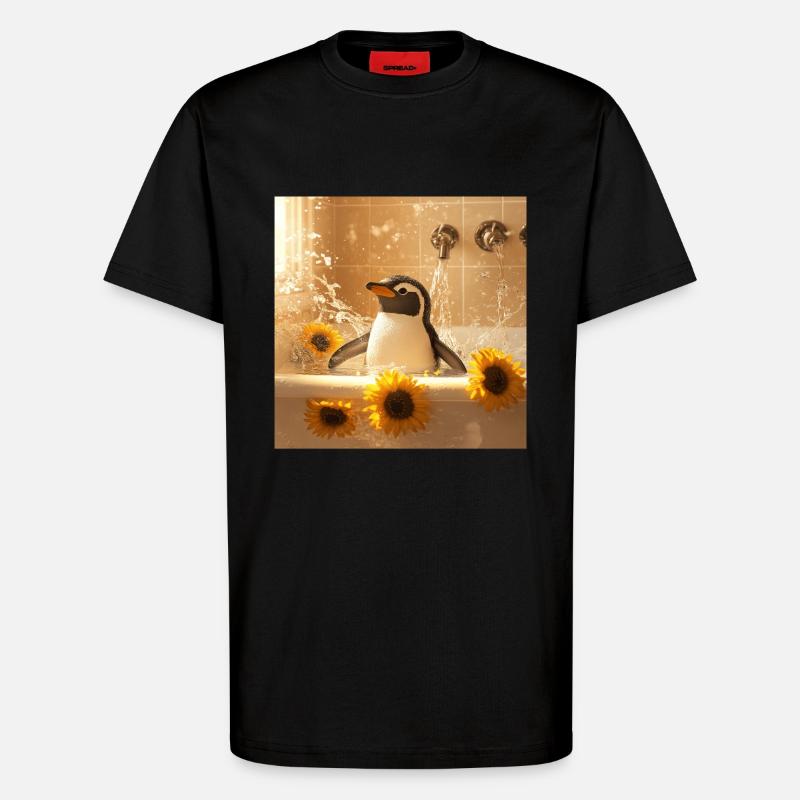 Pinguin - T-Shirt - made by SPREAD - SOLID BLACK