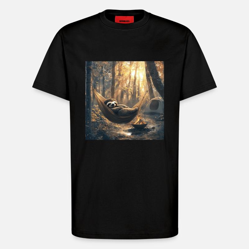 Faultier - T-Shirt - made by SPREAD - SOLID BLACK