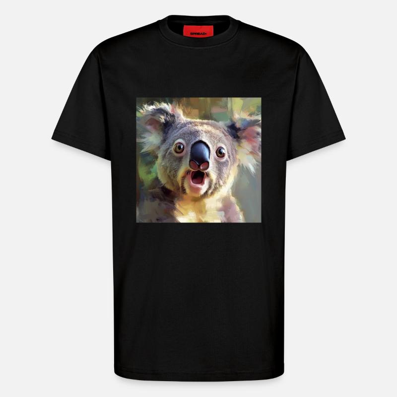 Koala - T-Shirt - made by SPREAD - SOLID BLACK
