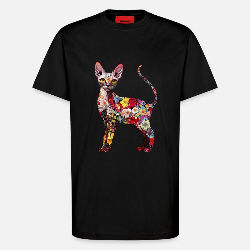 Cornish Rex - T-Shirt - made by SPREAD - SOLID BLACK