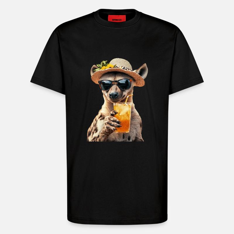 Hyäne - T-Shirt - made by SPREAD - SOLID BLACK