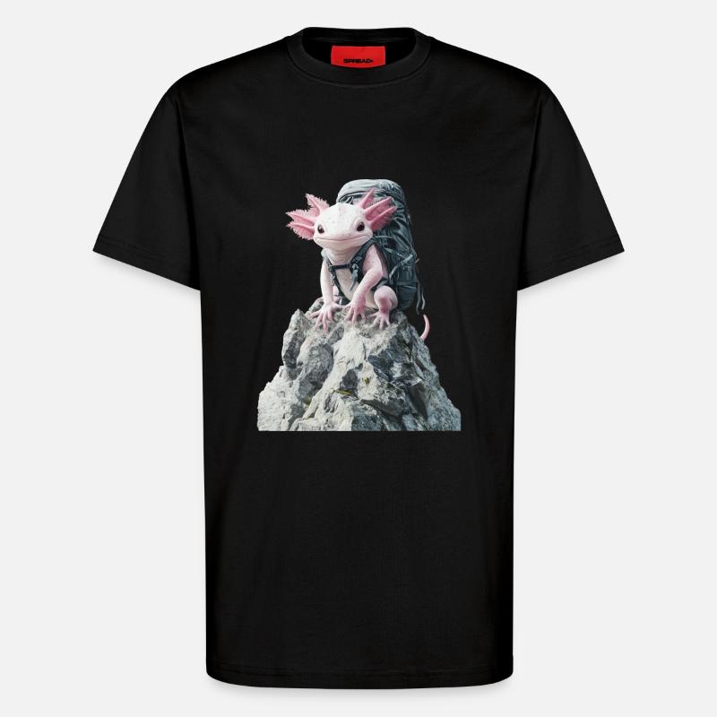 Axolotl - T-Shirt - made by SPREAD - SOLID BLACK