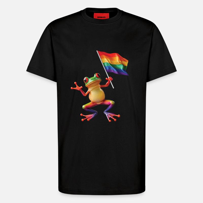 Frosch - T-Shirt - made by SPREAD - SOLID BLACK