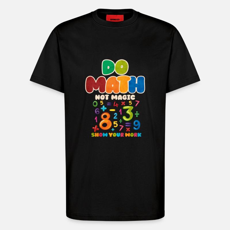 Mathe - T-Shirt - made by SPREAD - SOLID BLACK