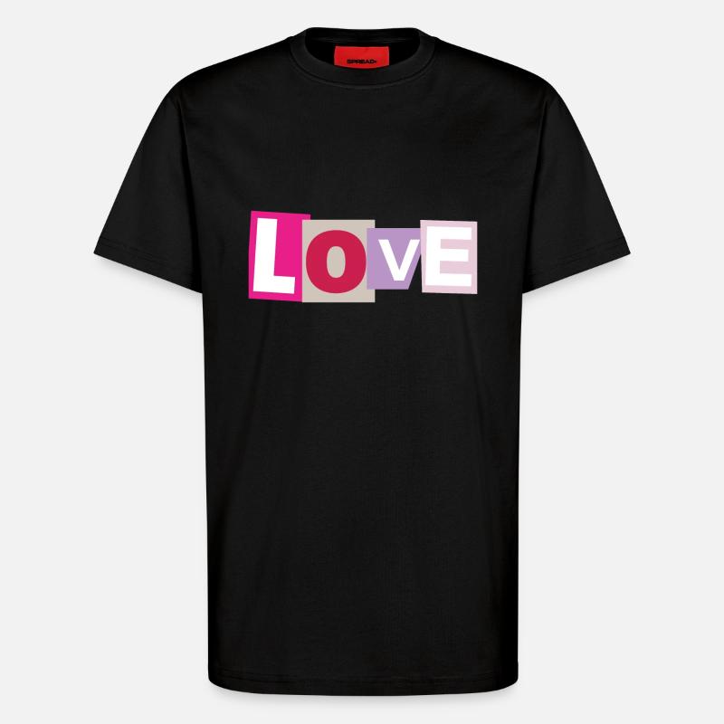 Liebe - T-Shirt - made by SPREAD - SOLID BLACK