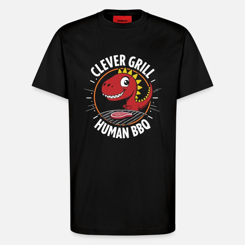 Clever Grill - T-Shirt - made by SPREAD - SOLID BLACK