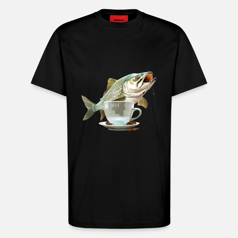 Tarpon Kaffee - T-Shirt - made by SPREAD - SOLID BLACK