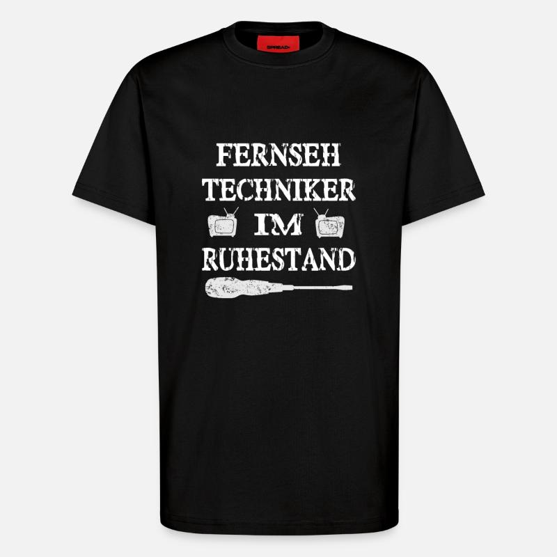 Fernsehtechniker - T-Shirt - made by SPREAD - SOLID BLACK
