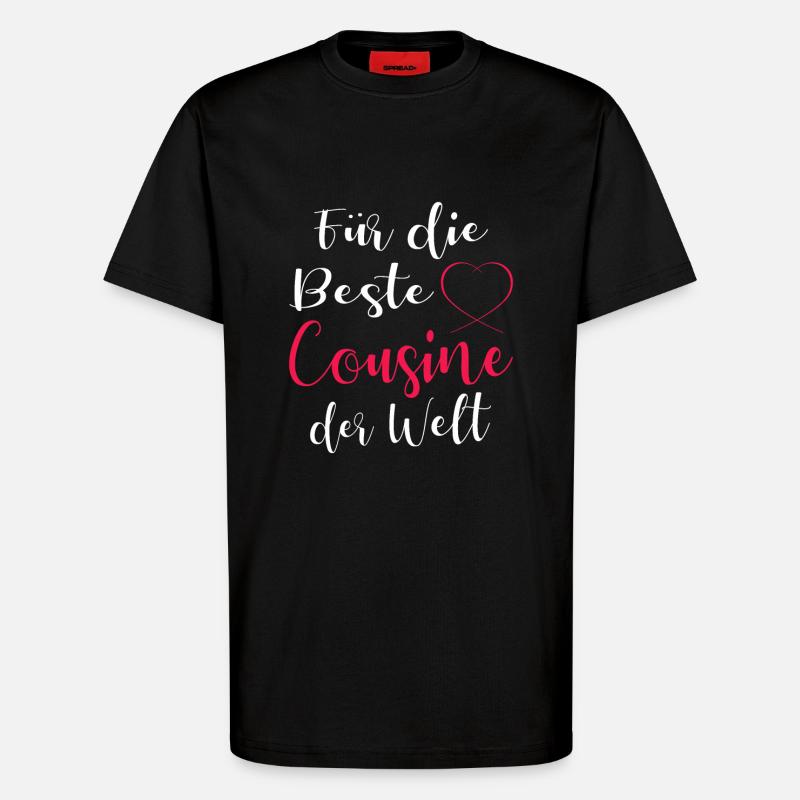 Beste Cousine - T-Shirt - made by SPREAD - SOLID BLACK