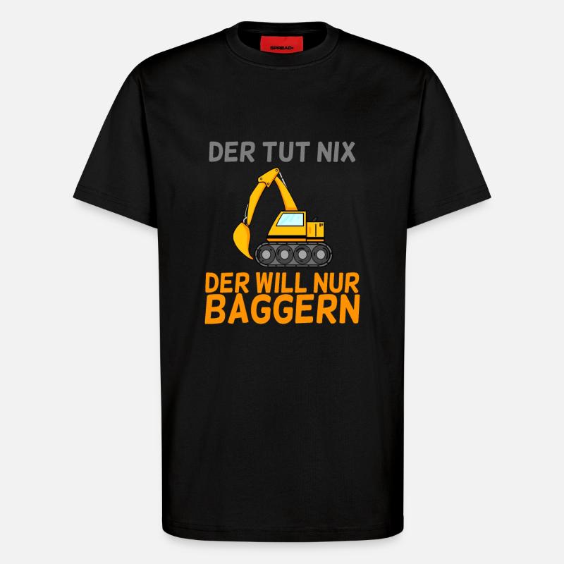 Bagger Baggern - T-Shirt - made by SPREAD - SOLID BLACK