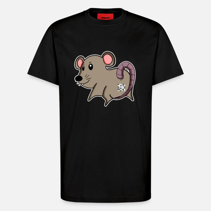 Mouse Ass - Mouse Butt - T-Shirt - made by SPREAD - SOLID BLACK