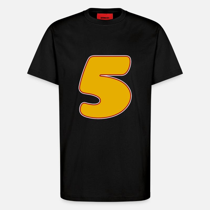 5 - Fünf - T-Shirt - made by SPREAD - SOLID BLACK