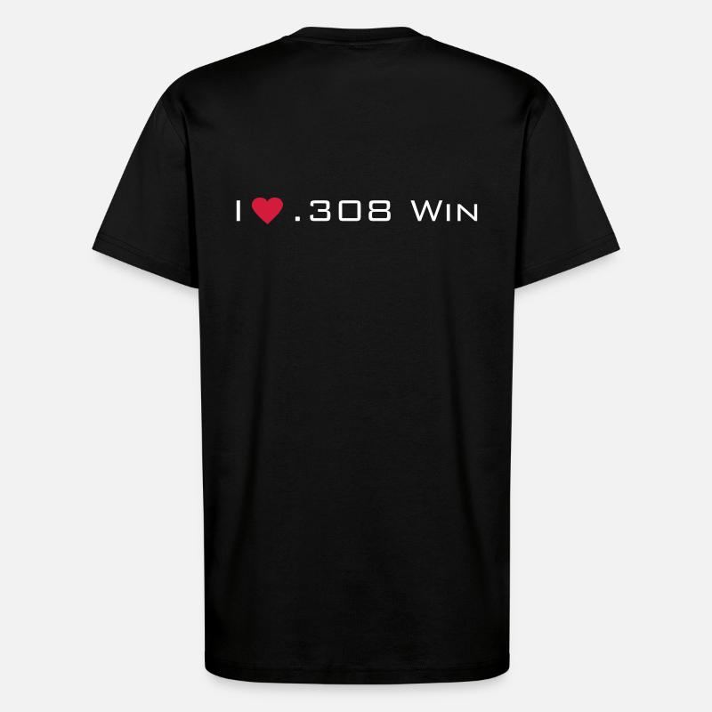 calibre 308 - T-shirt bio décontracté fabriqué en UE - SOLID BLACK