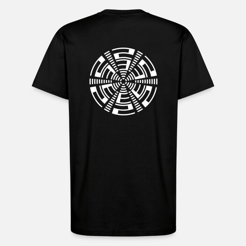 Tekno spirale 23 - T-shirt bio décontracté fabriqué en UE - SOLID BLACK