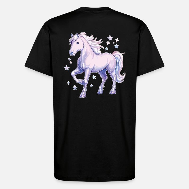 Pferd mit Sternen - T-Shirt - made by SPREAD - SOLID BLACK