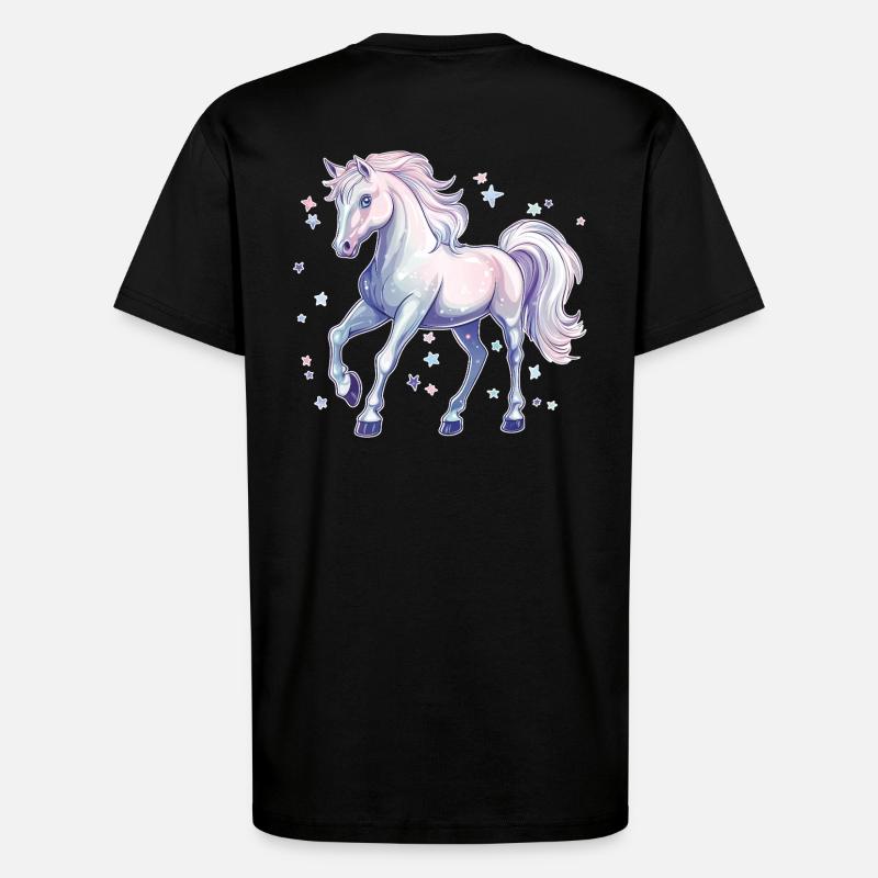 Pferd mit Sternen - T-Shirt - made by SPREAD - SOLID BLACK