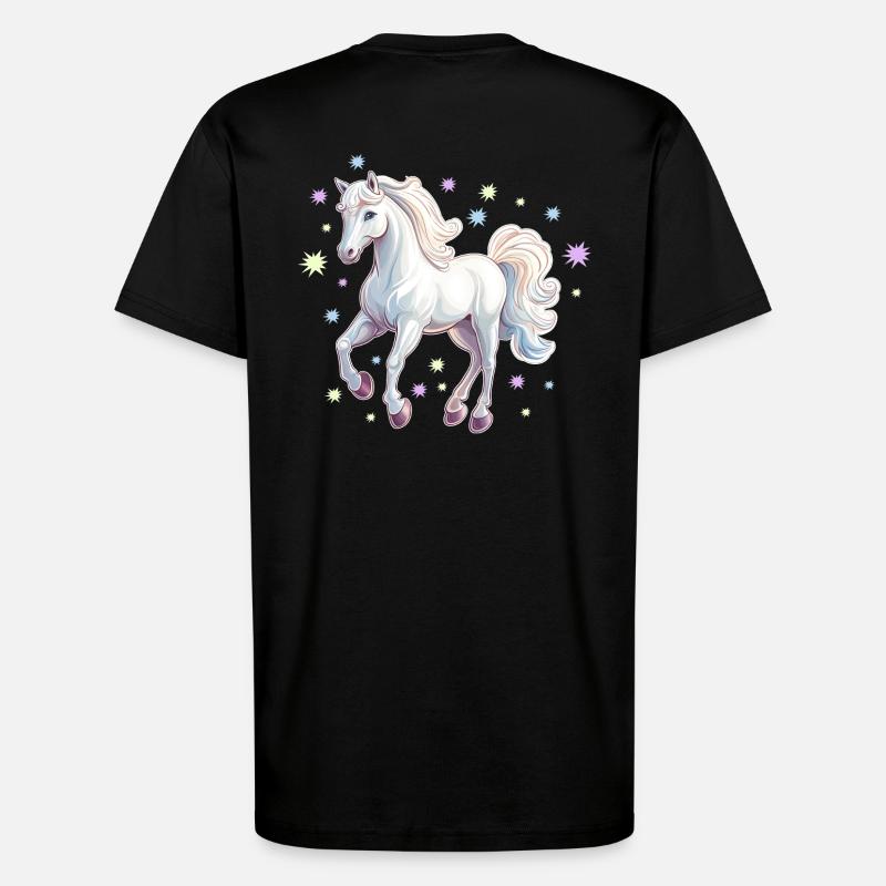Pferd mit Sternen - T-Shirt - made by SPREAD - SOLID BLACK