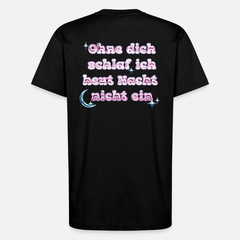 Ohne Dich - Y2K Textdesign - T-Shirt - made by SPREAD - SOLID BLACK