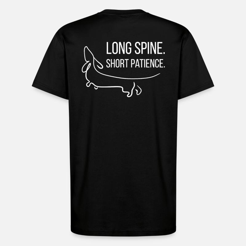 Kurzbeinig. Dickköpfig. Dackel. - T-Shirt - made by SPREAD - SOLID BLACK